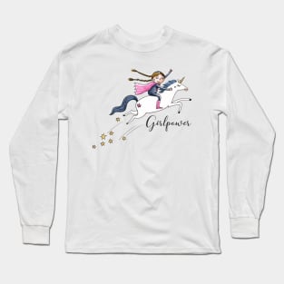 Girlpower - Einhorn - Unicorn Long Sleeve T-Shirt